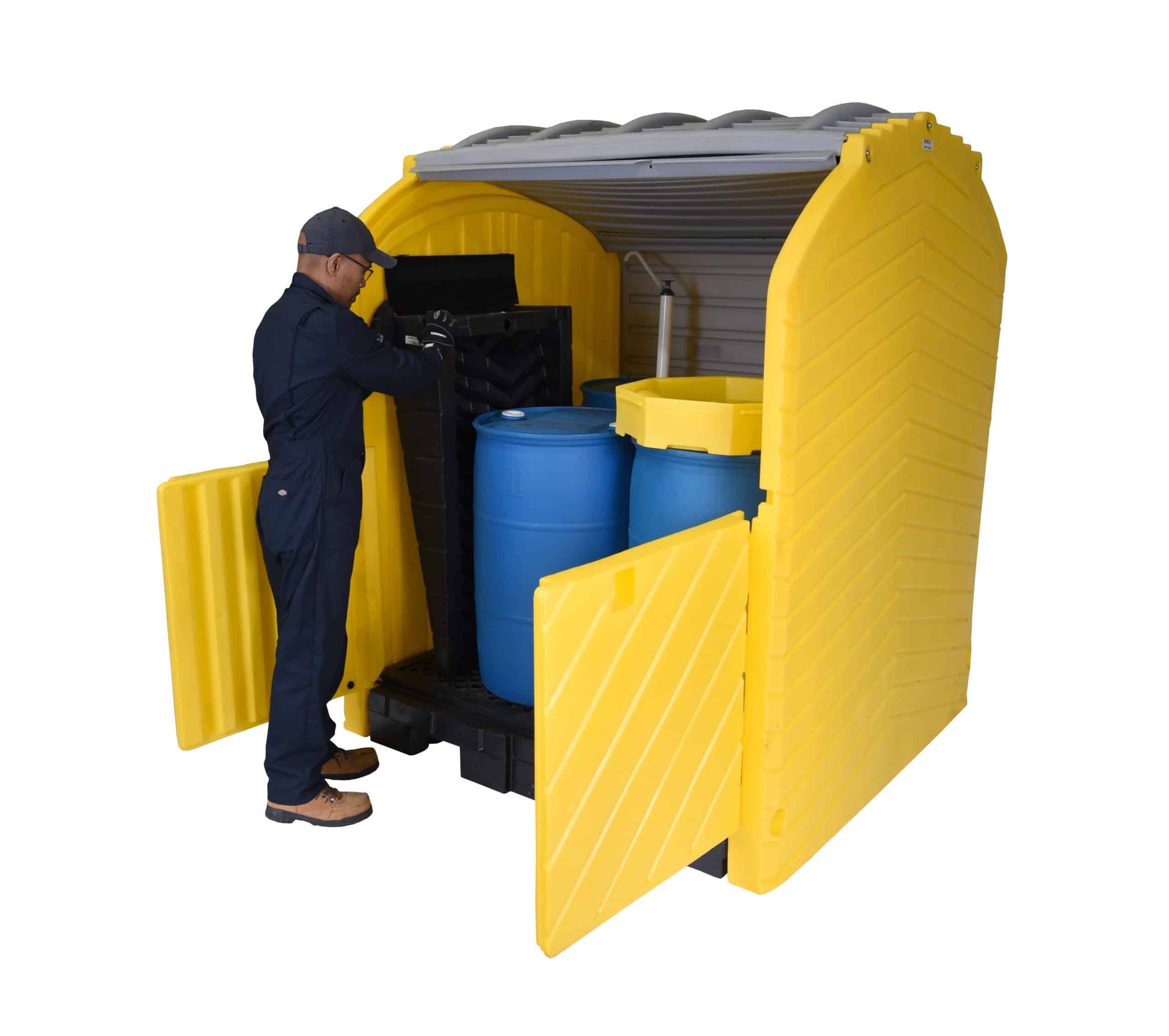 Open Top Container Spill Ultra-Hard Top Spill Pallet® P4 Plus | Easy Storage for 55-gal Drums ...