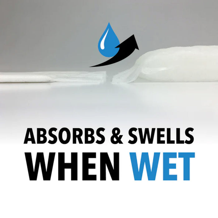 The absorbent mat absorbs and swells when wet to 3 times its size - Consolidated Containment