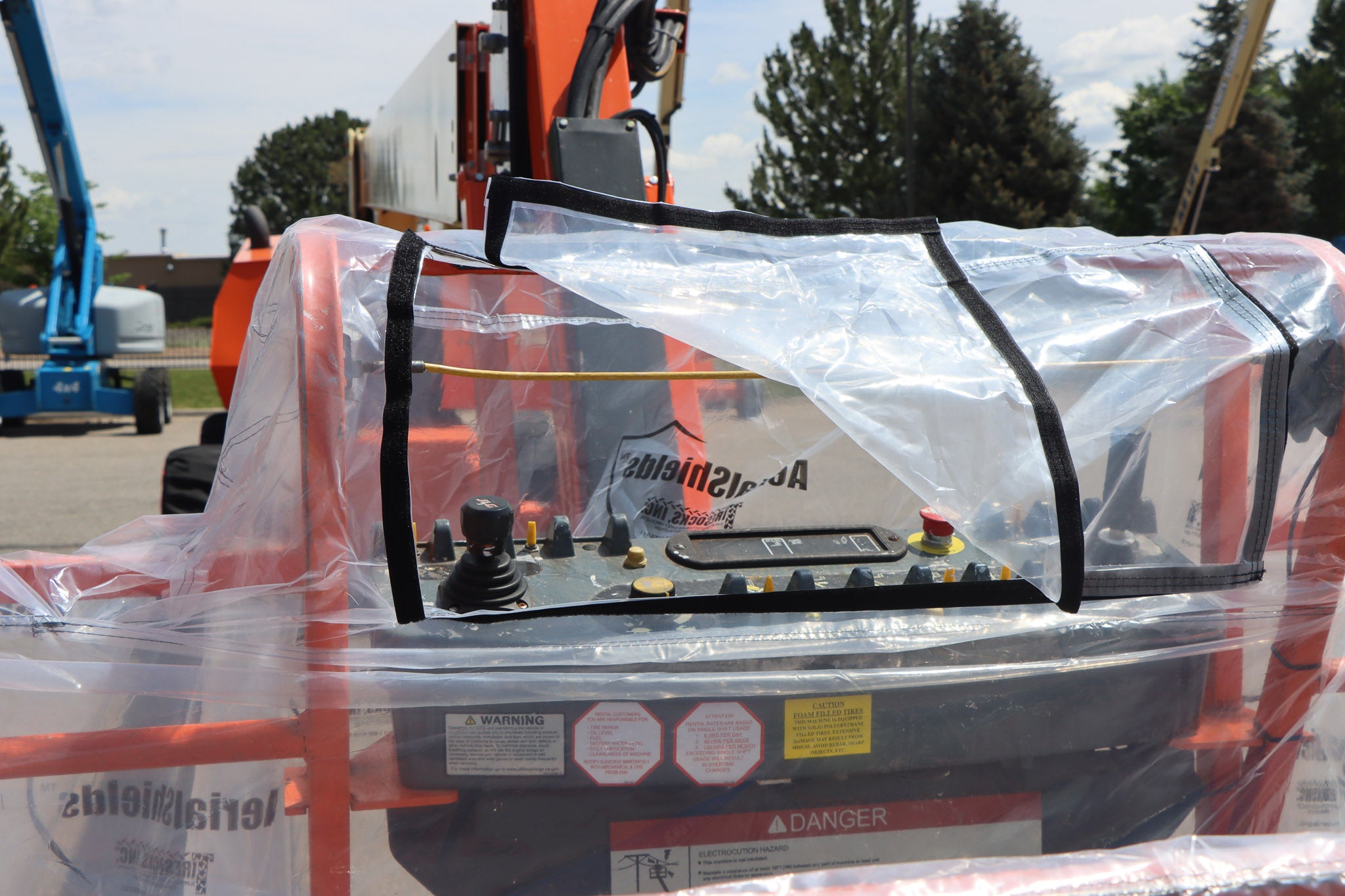 Boom Shield Move Boom Lift AerialShield® - Practical Overspray Protection — Consolidated ...