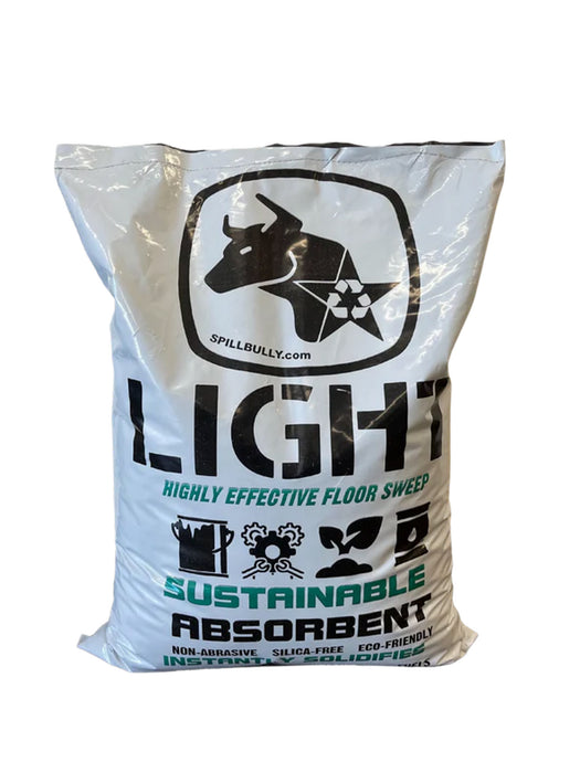 A bag of Spill Bully's LIGHT absorbent - Consolidated Containment
