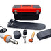 A berm repair kit including a small roller, rectangular plastic and round plastic spots for berm repairs